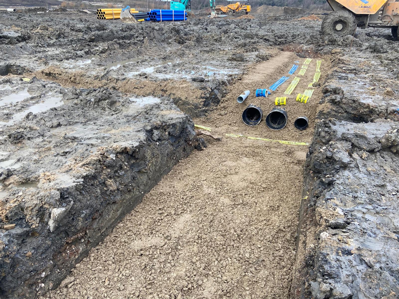 Drainage excavation work